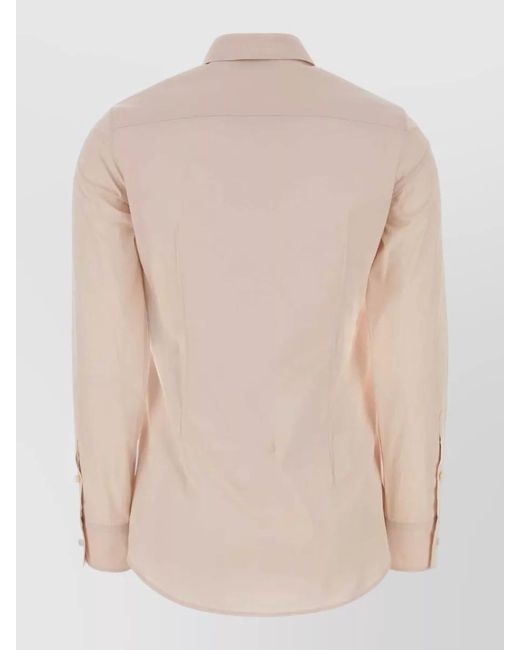 Jil Sander Natural Poplin Shirt Button Cuffs Long Sleeves for men