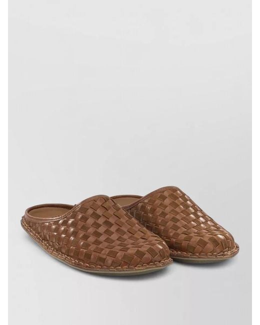 Comme des Garçons Brown Roma Woven Flat Sole Round Toe Mules for men