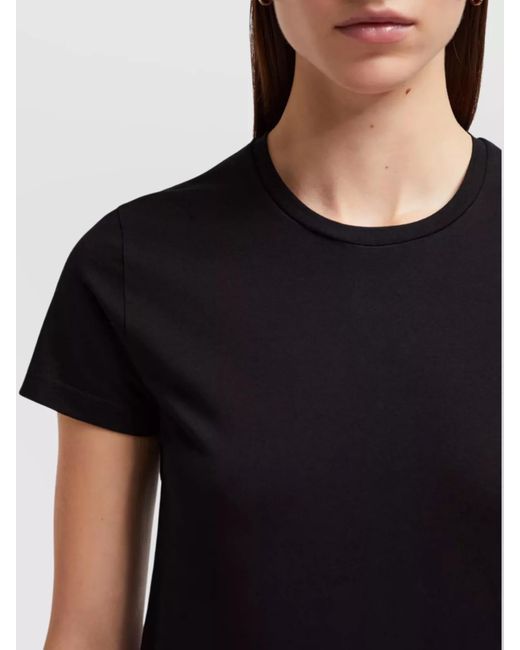 Moncler Black Cotton Logo Patch T-Shirt