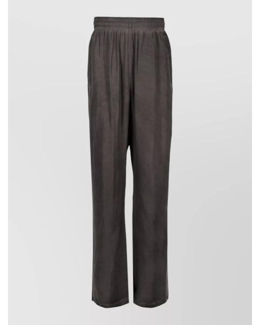 DIESEL Gray Viscose Wide-Leg Trousers for men