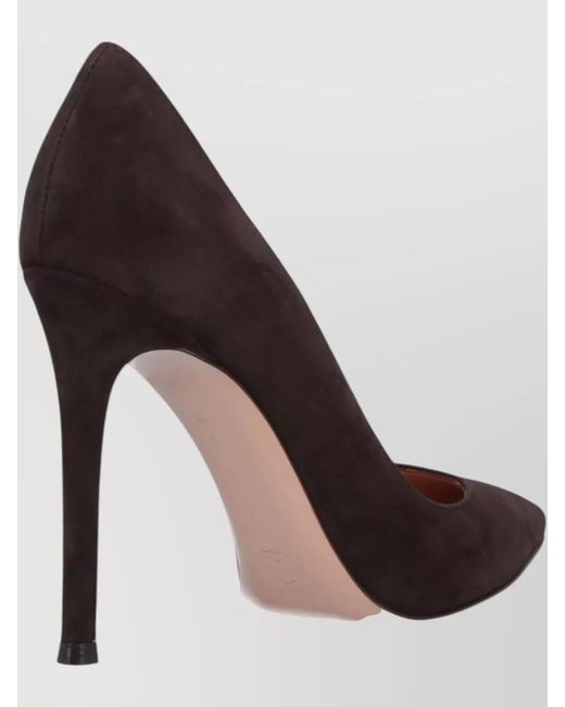 Gianvito Rossi Brown High Heel Pumps Pointed Toe Suede