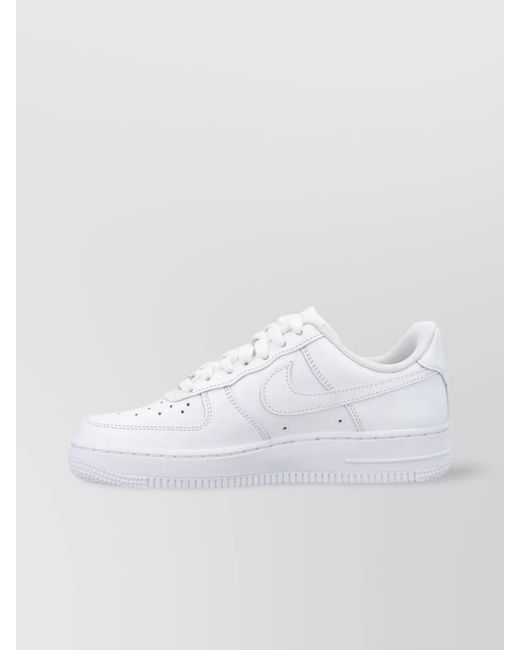 Nike White Leather Air Force 1 07 Low-Top Sneakers