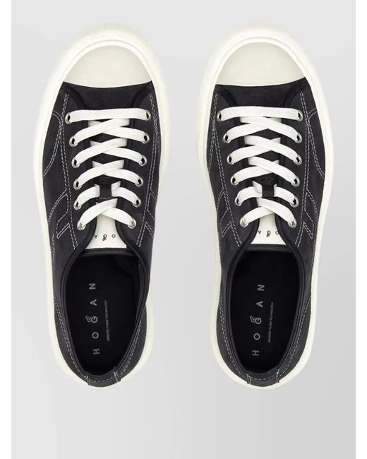Hogan White Suede Low-Top Sneakers for men