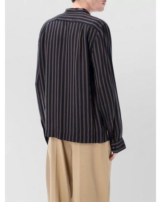 Dries Van Noten Blue Cartly Striped Shirt for men