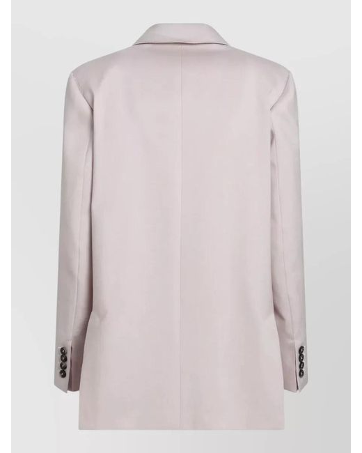 Max Mara Pink Tailored Jacket Back Vent Notch Lapels