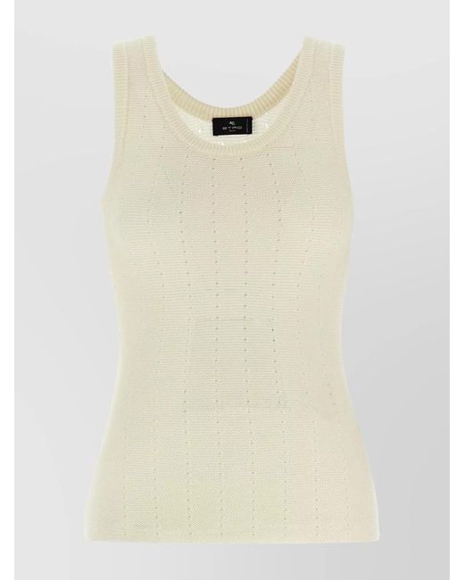 Etro Natural Silk Tank Top