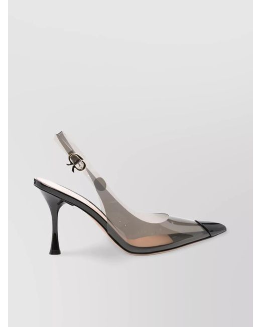 Gianvito Rossi Metallic Transparent Slingback Pumps