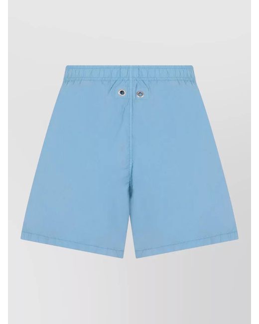 Stone Island Blue Technical Beach Shorts Elasticated Waist for men