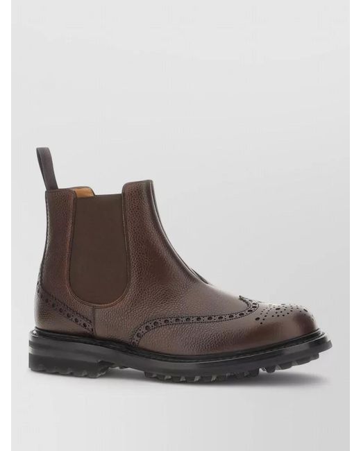 Church's Brown Leather Ankle Boots for men