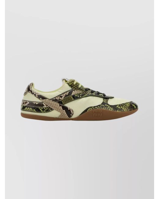 Miu Miu Multicolor Leather Low-Top Sneakers