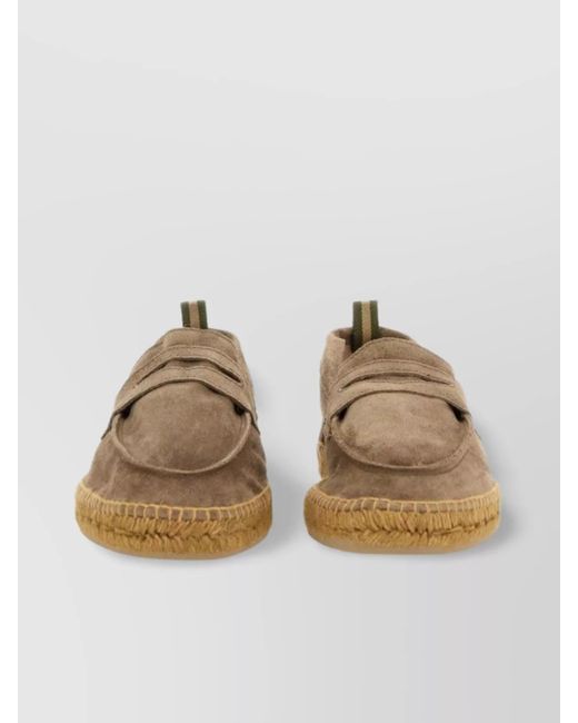 Castaner Natural "Nacho" Suede Penny Strap Espadrille for men