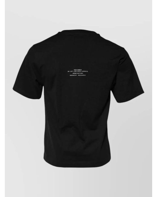 Dolce & Gabbana Black Cotton Logo-Print Crew-Neck T-Shirt for men