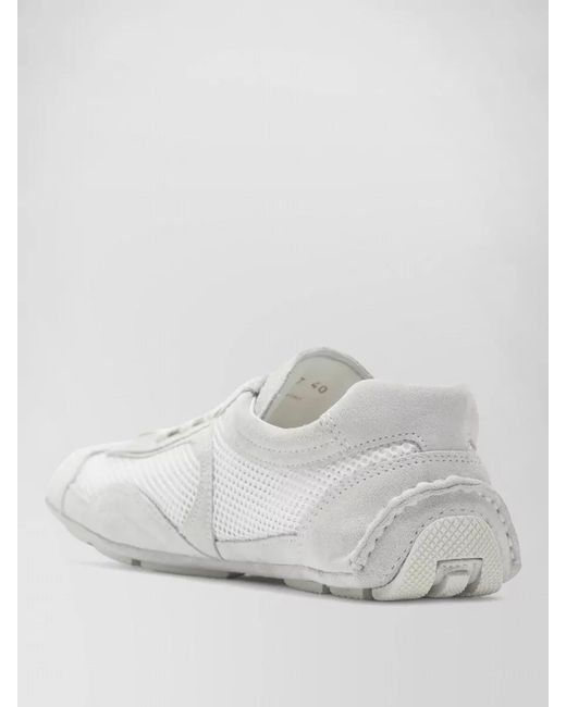 Prada White Mesh Sneakers Low Top Rubber Sole