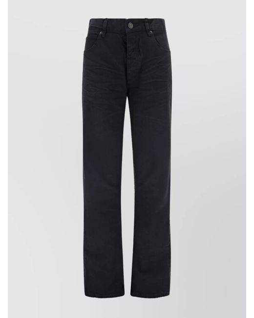 Balenciaga Blue Regular-Fit Straight Trousers