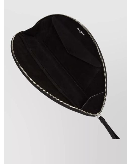 Maison Margiela Black Na Leather Clutch Bag