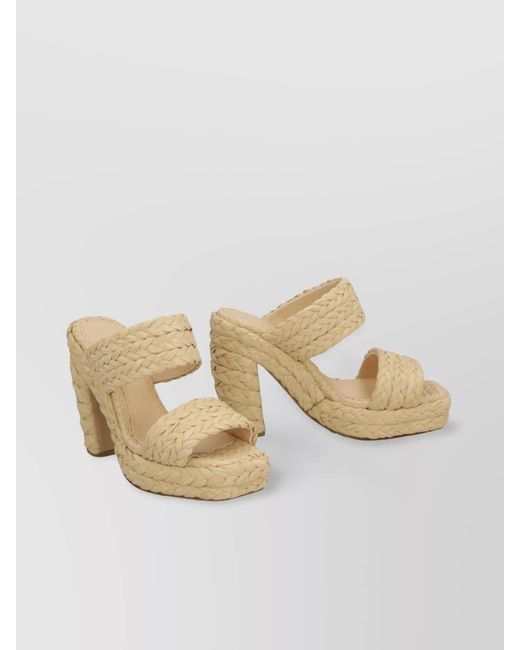 Bottega Veneta Natural Raffia Mules