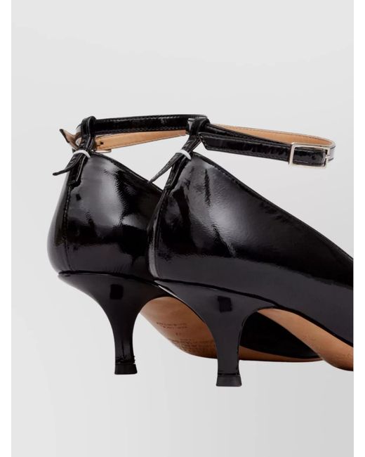 Maison Margiela White Leather 55Mm Ankle-Strap Pumps