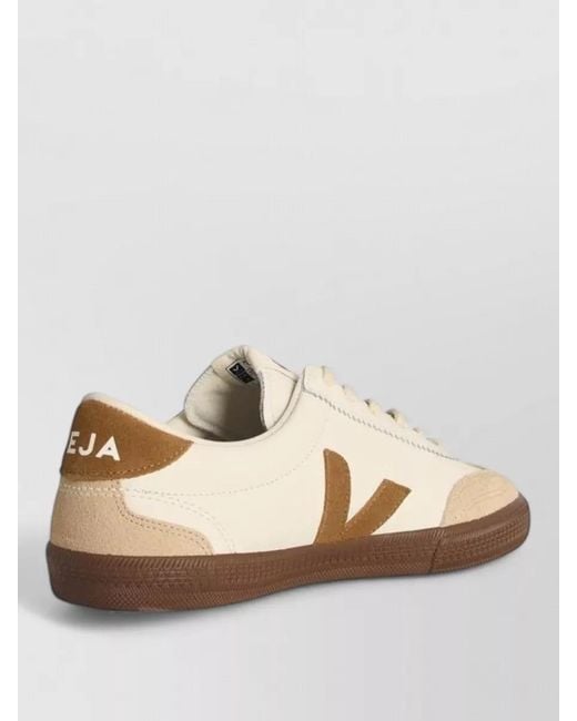 Veja Natural Low Top Sneakers Contrast Panels Rubber Sole
