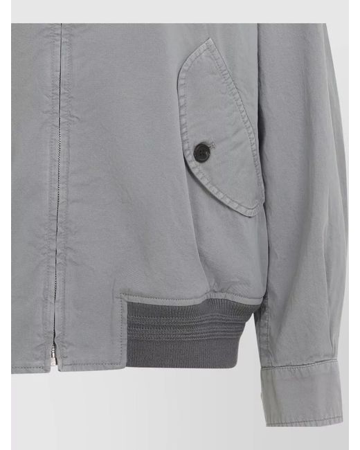 Miu Miu Gray Oversized Cotton Gabardine Workwear Coat