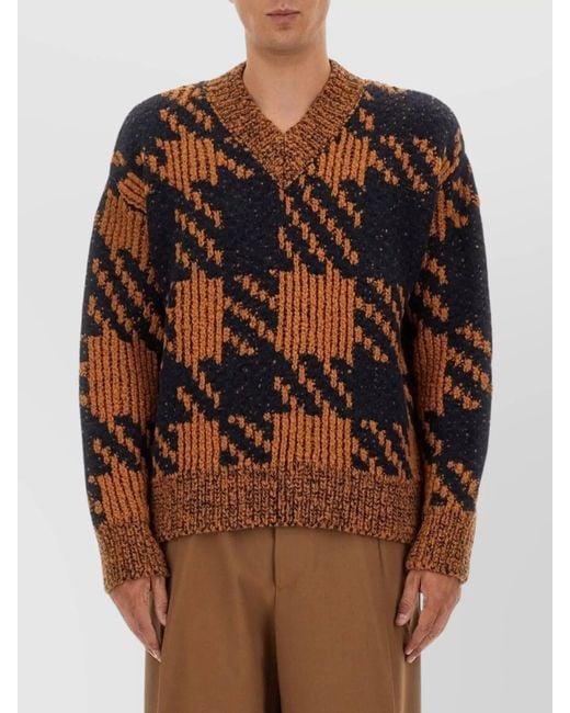 Dries Van Noten Brown Wool Jumper for men