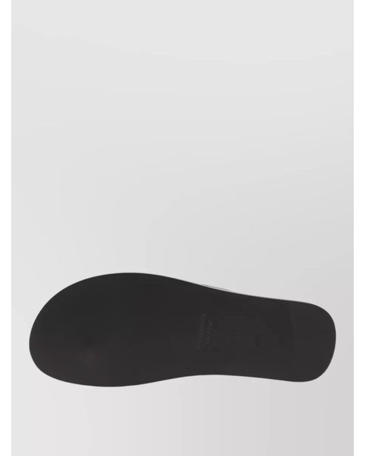 Saint Laurent Gray Leather Thong Sandals for men