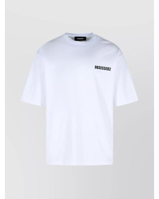 DSquared² White Cotton Printed T-Shirt for men