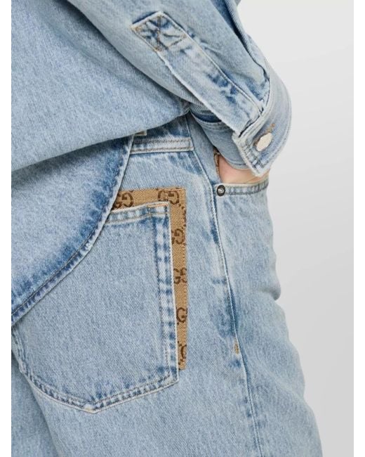 Gucci Blue Denim Straight-Leg Jeans for men