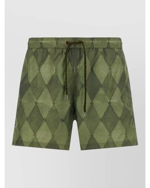 Ballantyne Green Swim Shorts Logo Detail And Back Pocket for men