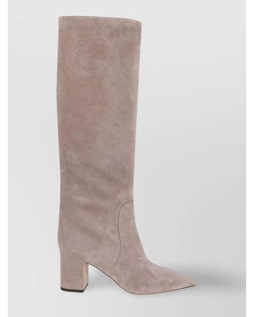 Paris Texas Brown Anja Knee-High Block Heel Boots