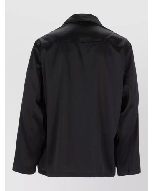 MM6 by Maison Margiela Black Tailored Jacket Long Sleeves Notched Lapel Pockets for men