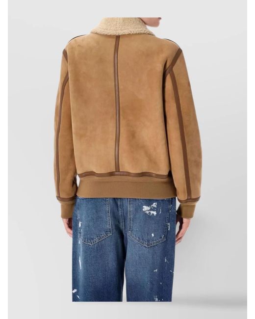 Ralph Lauren Blue Shearling Relaxed-Fit Jacket