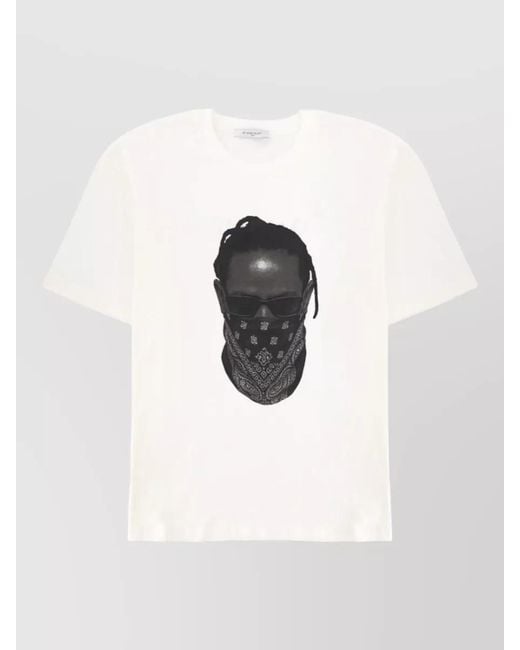 Ih Nom Uh Nit White Graphic Print Crew Neck Short Sleeve T-Shirt for men