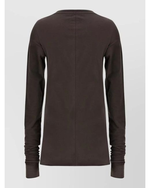 Rick Owens Brown Rick Owens Girder Jersey Long Sleeve T-Shirt