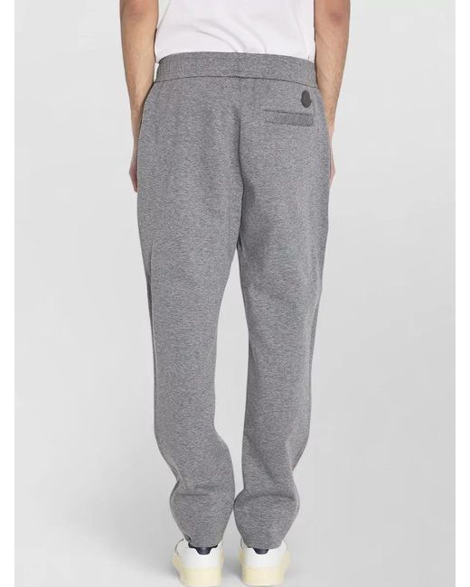 Moncler Gray Cotton Straight-Leg Track Pants for men