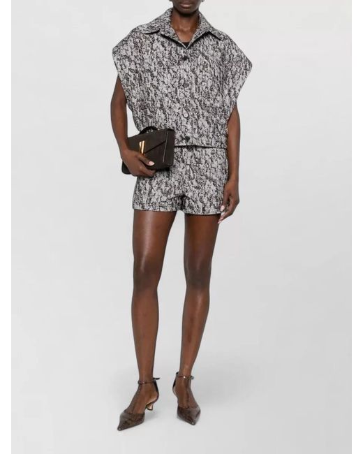 IRO Metallic Textured Short Shorts