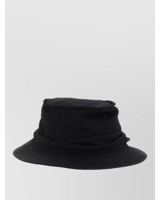 Yohji Yamamoto Black Drape Hat Foldable Soft Structure Wide Brim for men