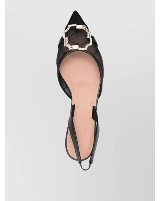 Malone Souliers Multicolor Misha Mesh Slingback Ballet Flats Crystals