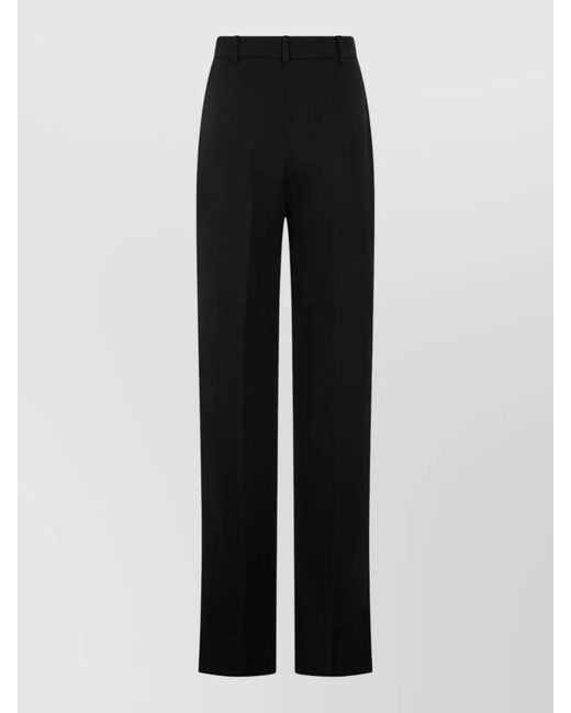 Max Mara Black High Waist Wide Leg Tailored Trousers