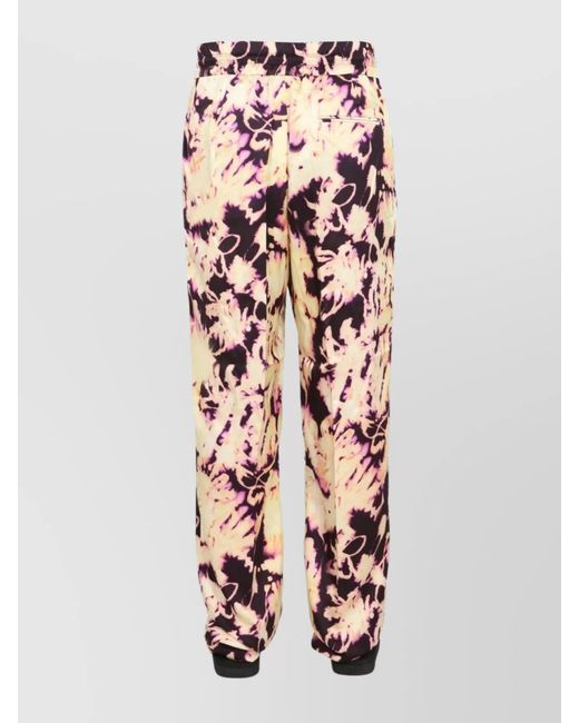 Dries Van Noten White Viscose Track Pants for men