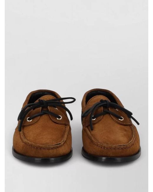 Aeyde Brown Suede Leather Loafers
