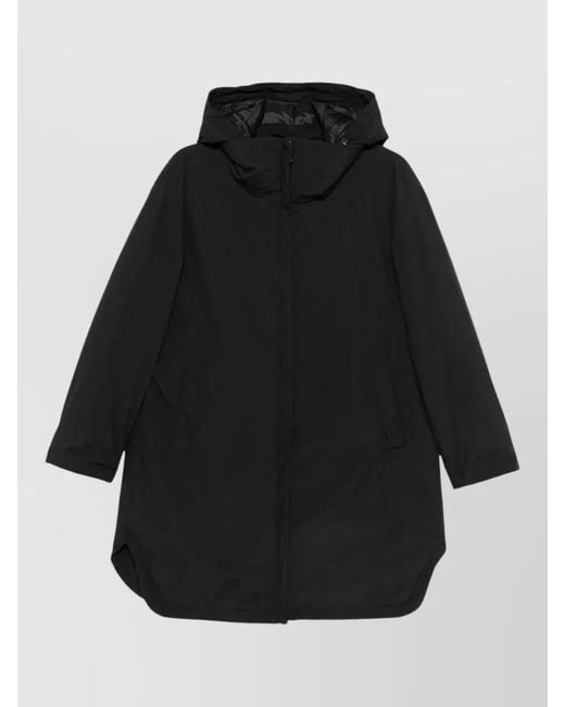Herno Black Puffer Parka Coat