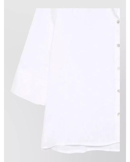 120% Lino White Linen Shirt