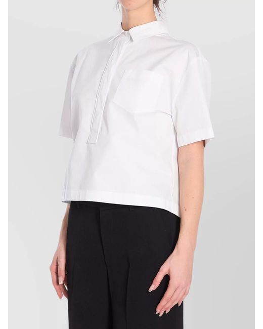 Gucci White Cotton Short-Sleeve Shirt