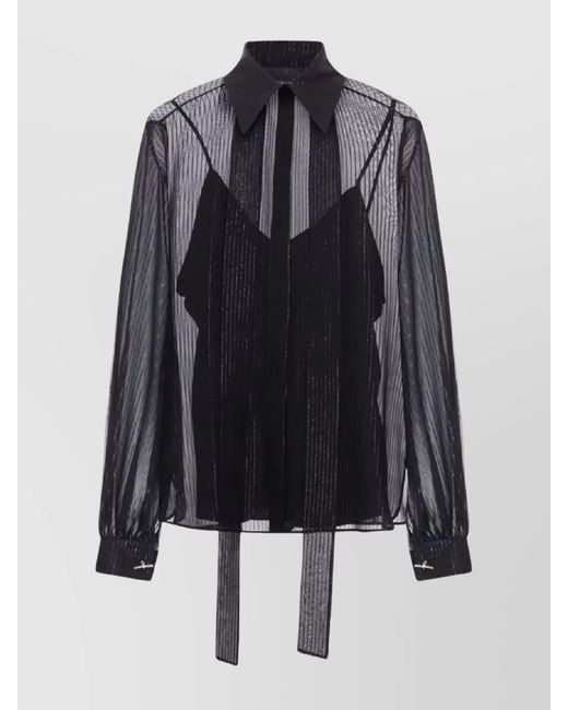 Max Mara Black Silk Blouse