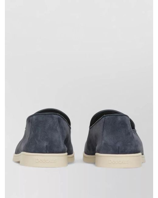 Doucal's Blue Suede Loafers for men