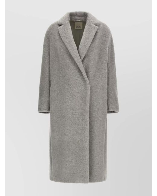 Max Mara Gray Giorgia Single-Breasted Coat