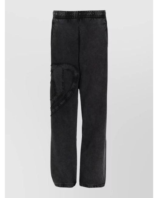 DIESEL Black Pants Tapered Leg Back And Side Pockets for men