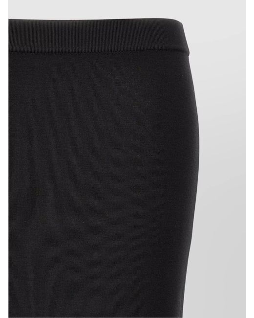 Saint Laurent Black Wool Pencil Skirt
