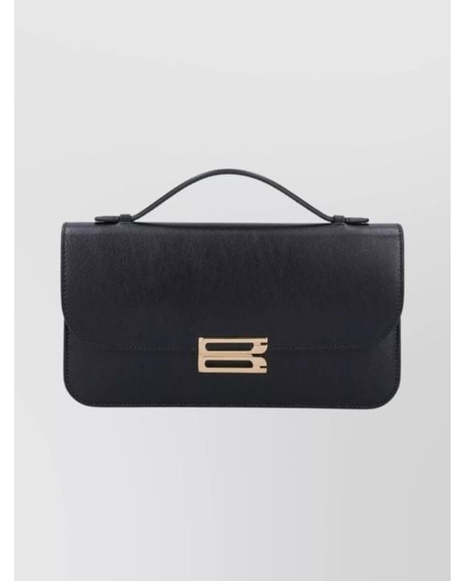 Victoria Beckham Blue Dia Leather Clutch Bag