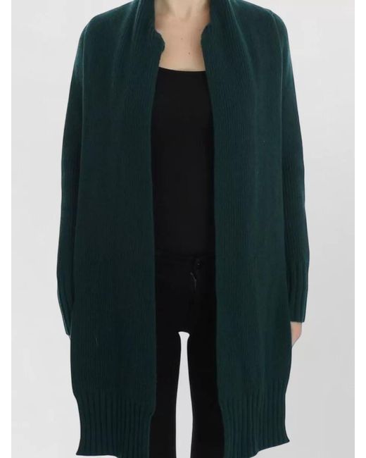 Dolce & Gabbana Green Cashmere Ribbed High-Neck Cardigan